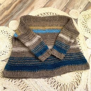 Oversized boatneck knit sweater.